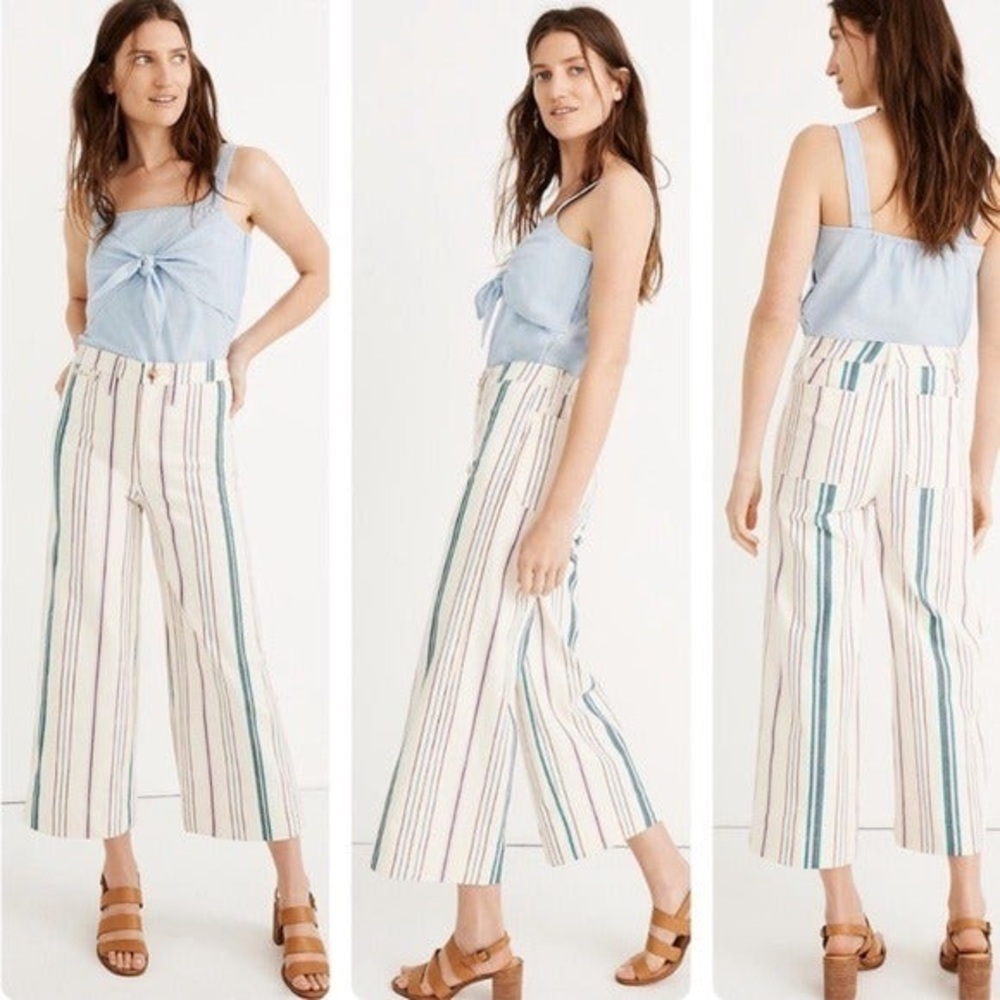 MADEWELL- Emmett Wide-Leg Crop Pants